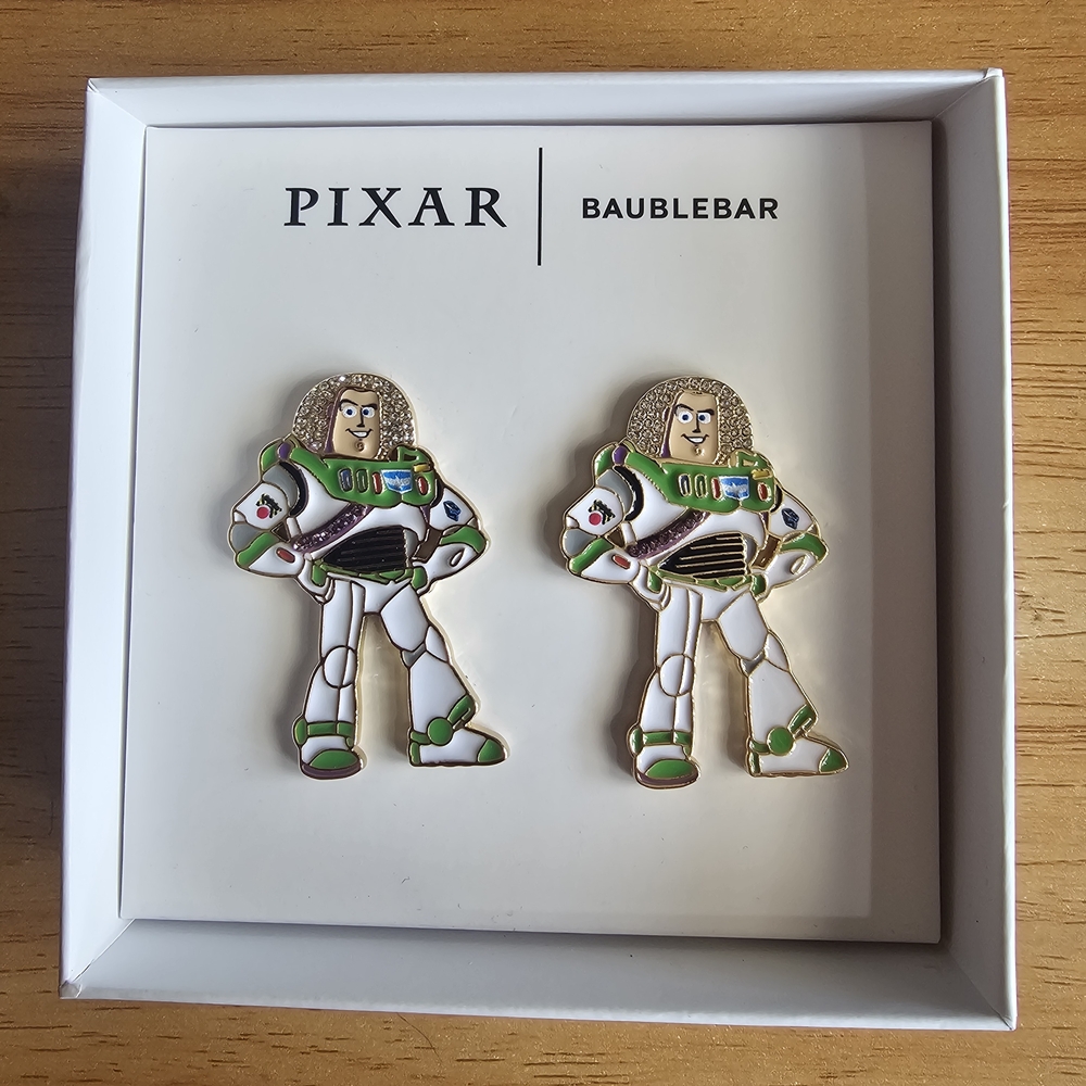 BAUBLEBAR PIXAR DISNEY TOY STORY BUZZ LIGHTYEAR EARRINGS--NEW IN BOX!!